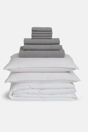 Heathered Cashmere Bedding Move-In Bundle