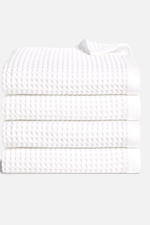 Dreamweave Waffle Set of 4 Bath Towel Bundle