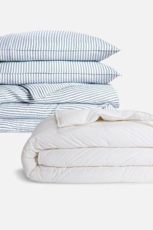 Washed European Linen Duvet Set Bundle