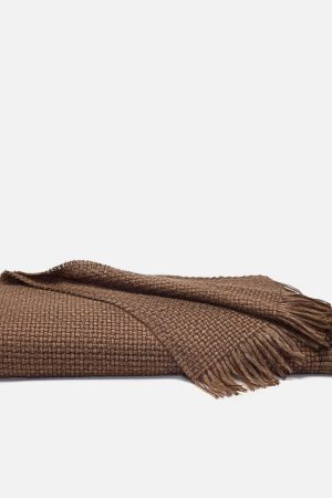 Basketweave Alpaca Throw Blanket