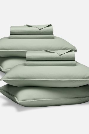 Set of 2 Washed Classic Percale Core Sheet Set Bundle