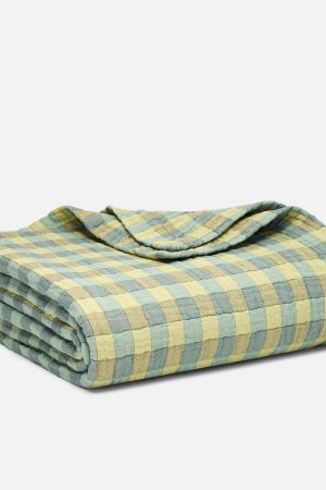 Breezeweave Cotton Gingham Bed Blanket